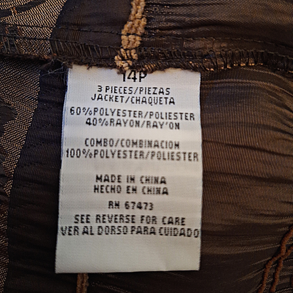 Vintage 90s KEREN hart Embroided Brown Quilted Jacket Size M Very Good Condition - Picture 4 of 4